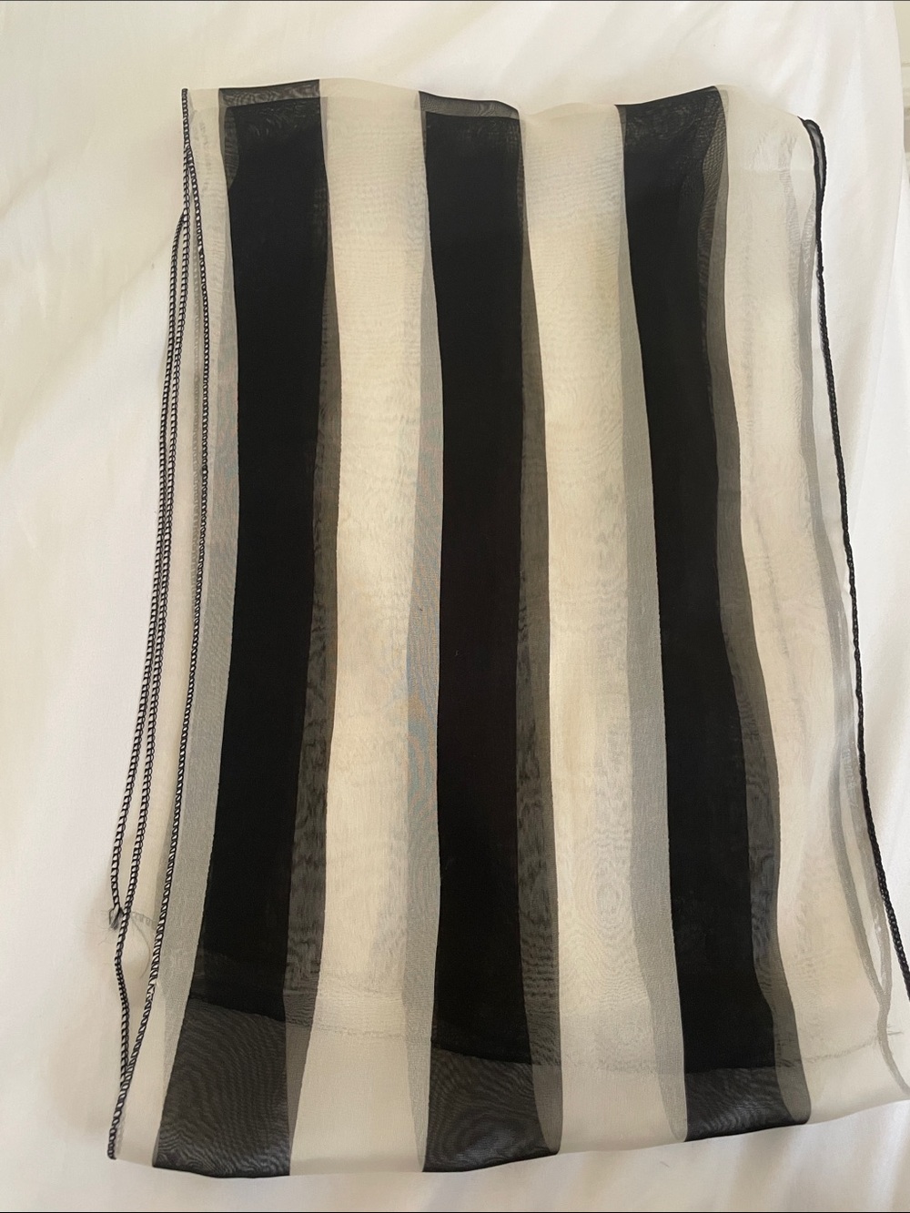 Long Black and Beige scarf.